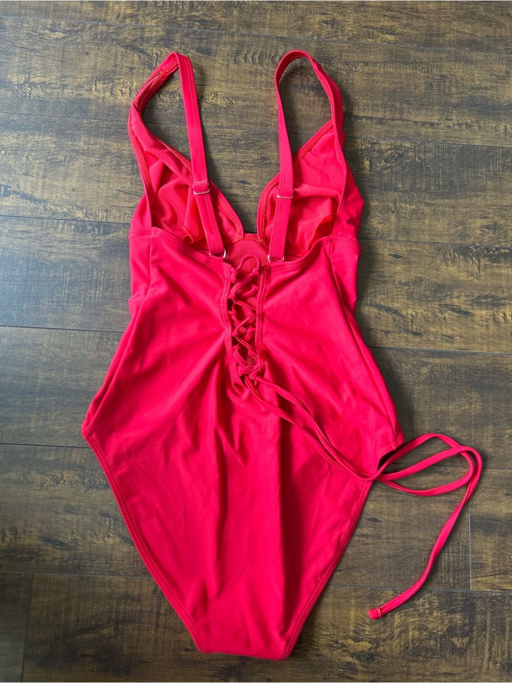 ✨ 3/$25 ✨ SHEIN Bright Red One-Piece Swimsuit - Picture 2 of 4